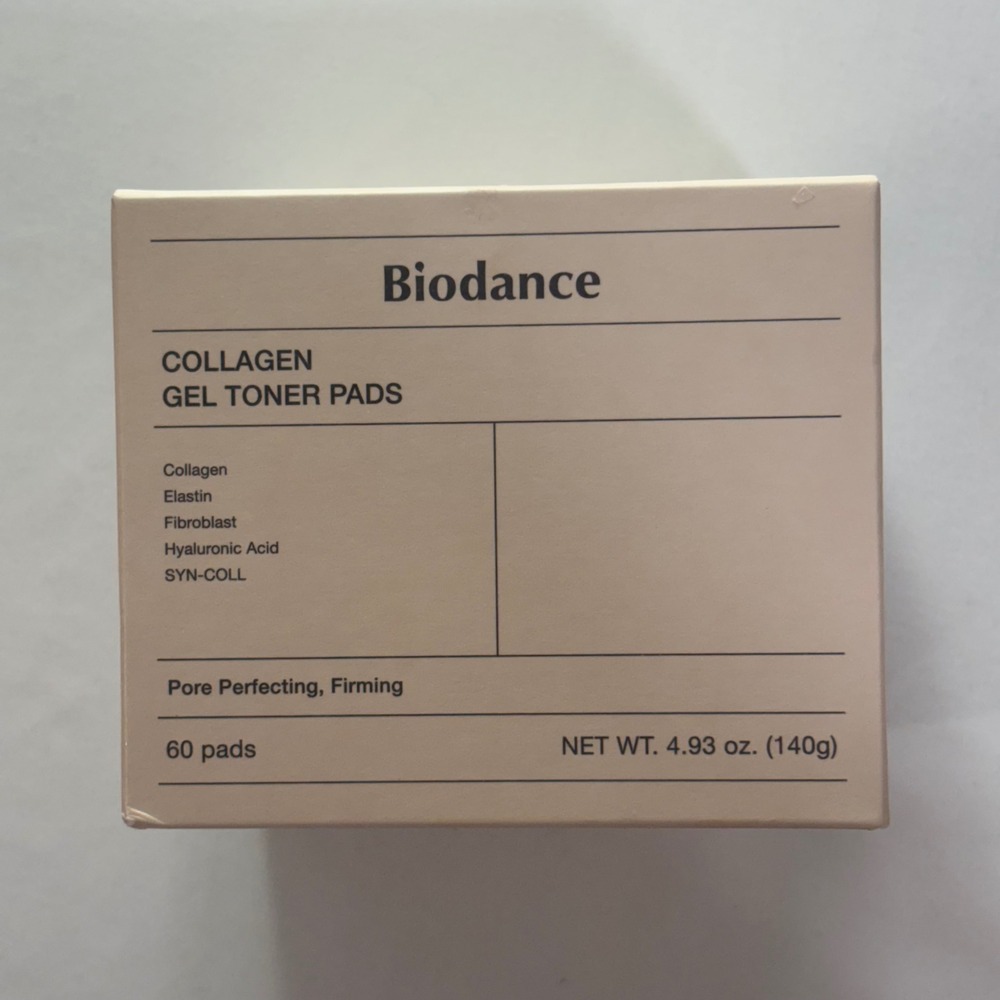 Biodance Collagen Gel Toner Pads 60ct K-Beauty Pore Perfecting Firming Hydrating